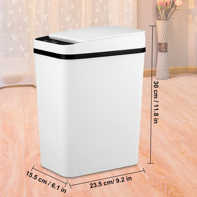 12L Bathroom Trash Can, Trash Cans for Kitchen, Plastic Trash Can with Lid, Smart Touchless-4684653