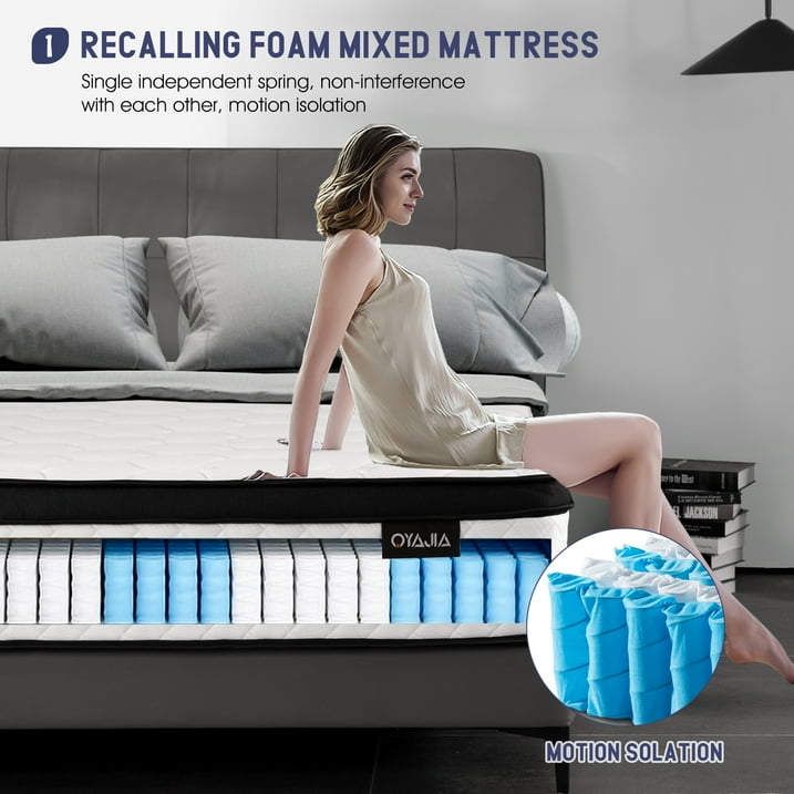 Twin Mattress,12 Inch Cooling-Gel Memory Foam and Individually Pocket Innerspring Hybrid Mattress, Twin Bed Mattress in a Box, Medium Feel for Cool Sleep & Pressure Relief-BC