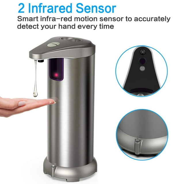 Automatic Soap Dispenser Touchless with Waterproof Base and Smart Infrared Motion Sensor, for Kitchen Bathroom Hotel-3744058