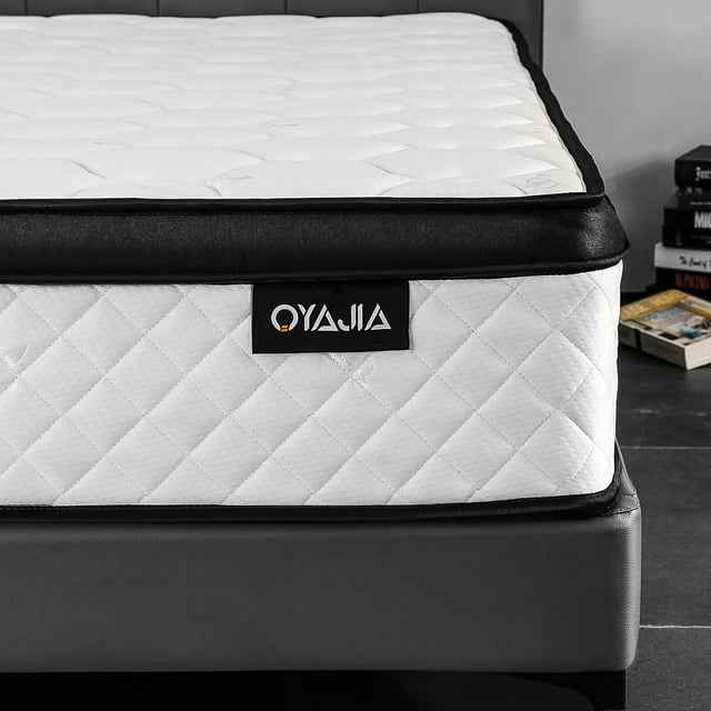 Oyajia 12 Inch Memory Foam and Spring Hybrid Mattress - Medium Firm Feel - Quality Comfort and Adaptive Support - Breathable - Cooling - for Guest and Kids Bedroom - Twin Mattress-8203777