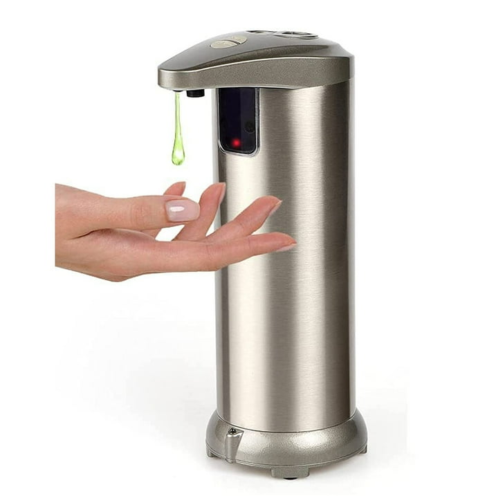 10oz Automatic Soap Dispenser, Brushed Silver Stainless Steel-3744058 BC