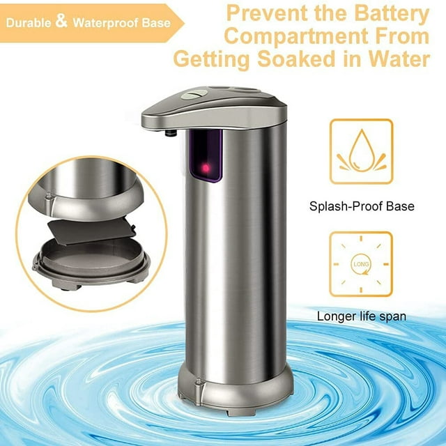 Automatic Soap Dispenser Touchless with Waterproof Base and Smart Infrared Motion Sensor, for Kitchen Bathroom Hotel-3744058