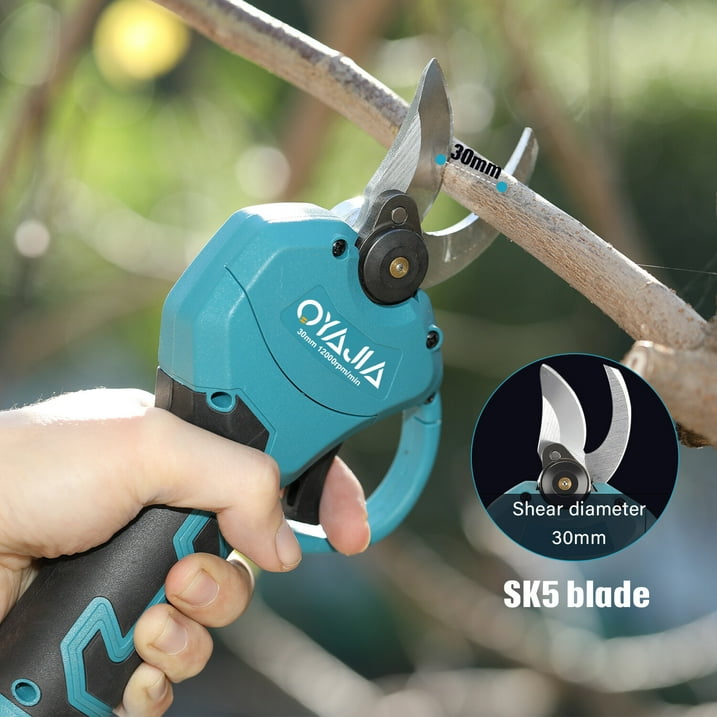 Electric Pruning Shears 1.2inch Cutting Diameter Professional Cordless Electric Pruning with 2 Rechargeable Lithium Battery-BC